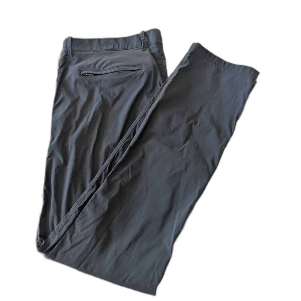 J.Crew Men's Tech Pants 36 by 34 484 Slim Gray Stretch Performance Chino Golf